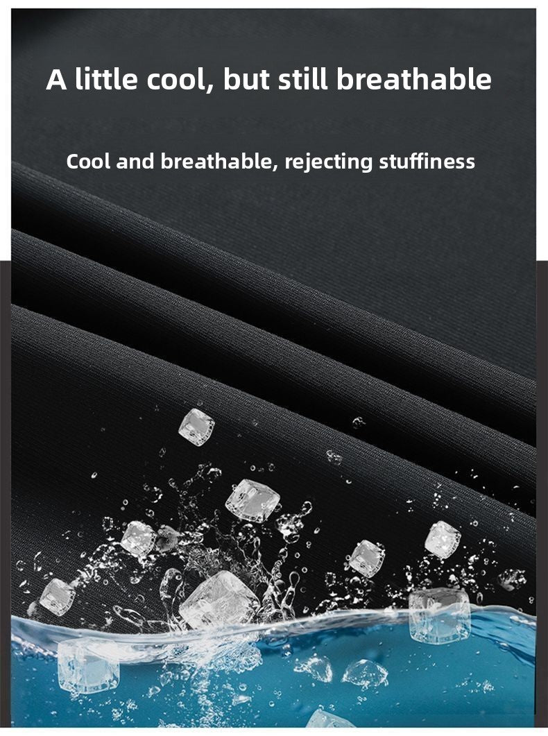 Ice Silk Casual Pants for Summer Thin Loose Fast-drying Stretch Breathable Sports Pants Jogger Man Gym Shirt Quick Football Mens