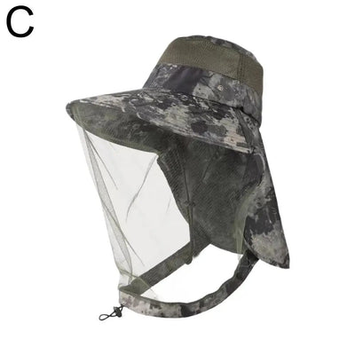 Outdoor Head Face Mask Hat Net Cover Anti-mosquito Cover Mosquito Net Cap Travel Breathable Head Mesh Covers Fishing Caps
