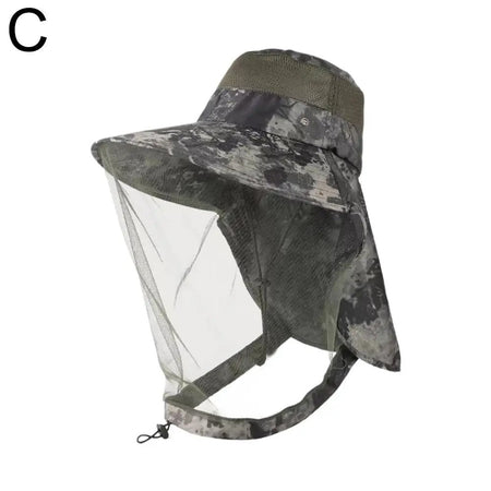 Outdoor Head Face Mask Hat Net Cover Anti-mosquito Cover Mosquito Net Cap Travel Breathable Head Mesh Covers Fishing Caps