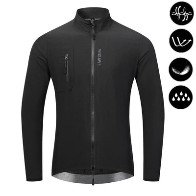 WOSAWE Mens Cycling Windproof Jacket Ultralight Windbreaker MTB Road Bike Vest Water Resistant Long Jersey with 2 way YKK zipper