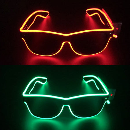 New Cool Wireless Glowing LED Light Up Glasses For Rave Festival Party Luminous Neon Mosaic Sunglasses Club Disco Eye Glasses