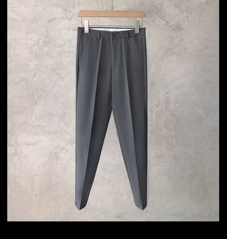 Slim Fit Trousers for Men Tressed Man Suits Pants Cheap Summer 2025 New in Dress Work Wear Elegant Suit Pants Clothes Z107