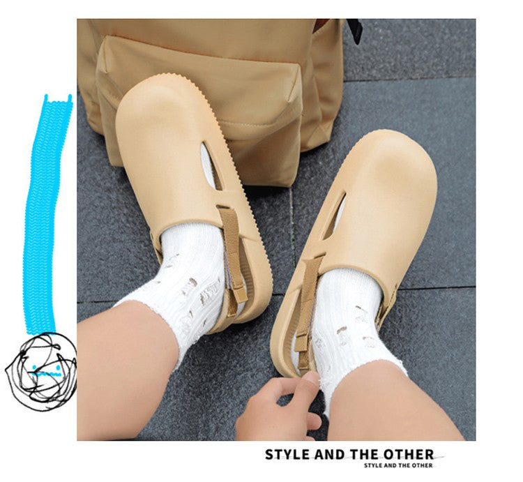 2025 New Casual EVA Sandal Men'S Non-Slip Flip-Flop Mule Design Comfortable Breathable Slip-On Lazy Shoes Adults Home Slippers