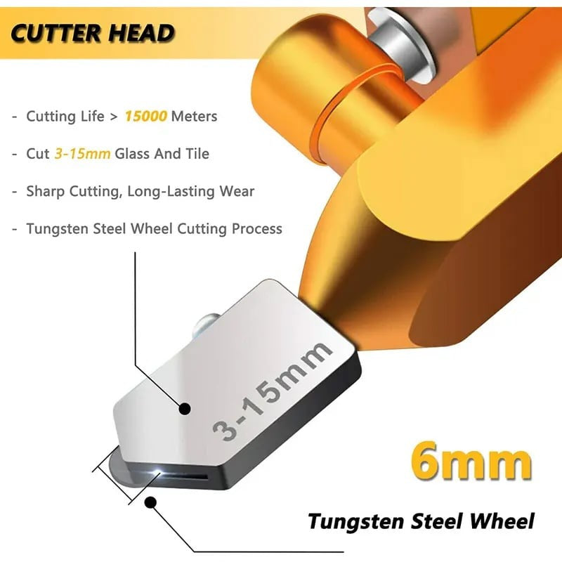 Professional 2-In-1 Ceramic And Glass Tile Cutter Portable Construction Hand Tool Diamond Glass Cutter Set For Tile Cutting