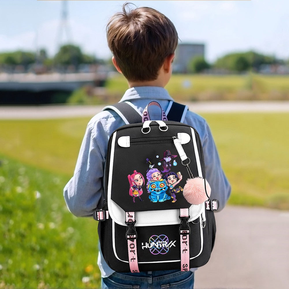 School Backpack for Students KPop Movie Daily Bagpack 2025 Hot Movie Print Backpacks for Girl Boy Laptop Usb Port Bag for Kids