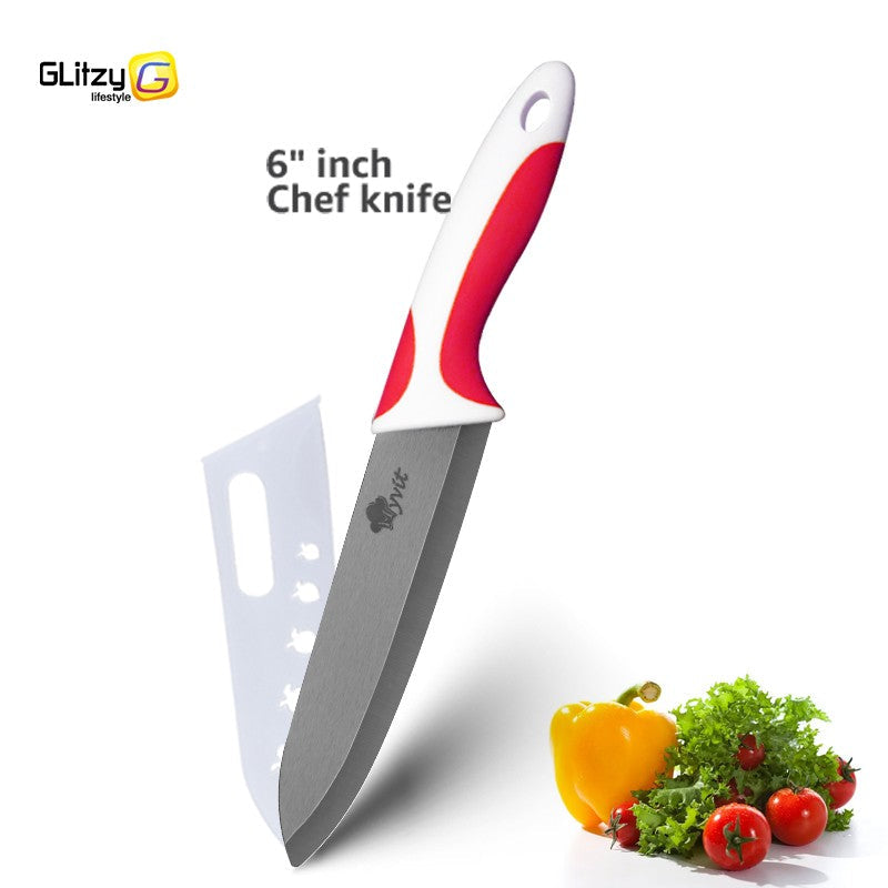 Kitchen Chef Knife Rustproof Fruit Paring Knife Ceramic Knife Household Utility Vegetable Slicing Knives Sharp Black Blades Cook