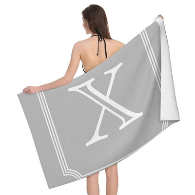 Home bath towels for the body towels bathroom letters and flower quick drying microfiber beach towel man and women large sports