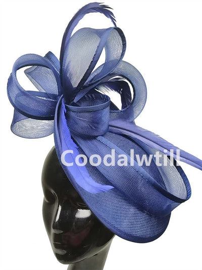 Bride Wedding Mesh Fascinators Church Hat Ladies Women Derby Big Fascinator Hats Party Event Headpiece Bride Wedding Pillbox Cap