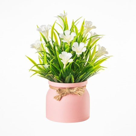 Artificial Pot Flowers Small Fake Plants with Pot Mini Potted Plants for Home Room Office Party TableTop  Decoration Fake Potted