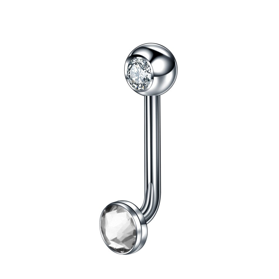 1PC Titanium Christina Vertical Hood Piercings Flower Lip Rings Opal Sexy Lip Piercings VCH Eyebrow Piercings Jewelry