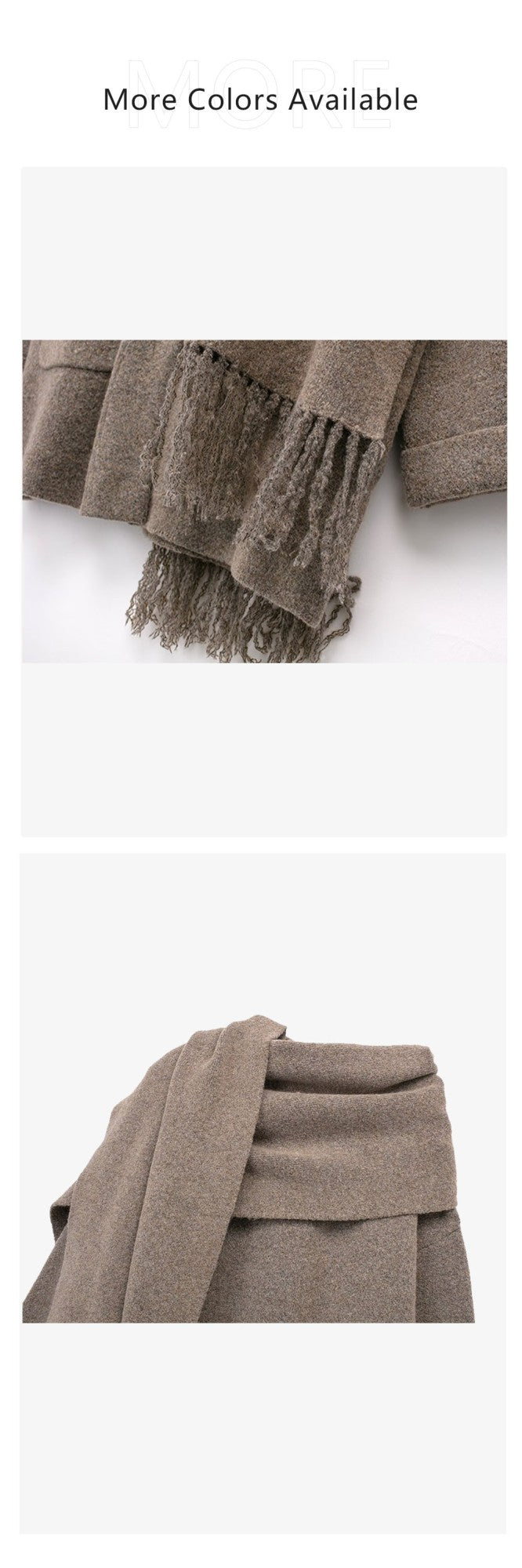 Winter New Product Women's Fashion and Casual 100 Pairs Scarf Short Knitted Coat Coat