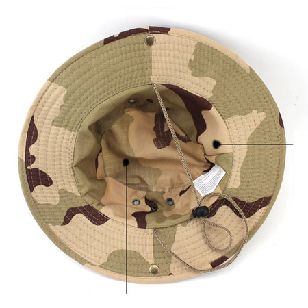 Fashion Men And Women Outdoor Camping Sport Travel Camouflage Fisherman Sunscreen Hat Foldable Wide Brim Soft Hat