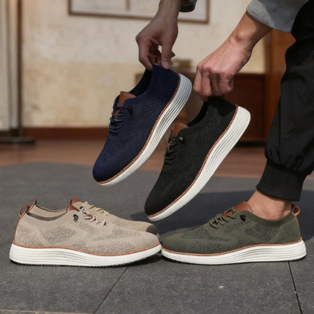 Men Casual Walking Shoes Breathable Mesh Knit Sneakers Hot Selling Bestselle Lightweight Non-slip Flat Lace Up Running Shoes Men