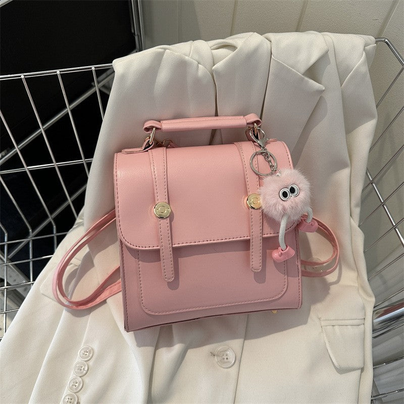 New fashionable double-shoulder ladies' backpack, simple and casual single-shoulder handbag, small backpack