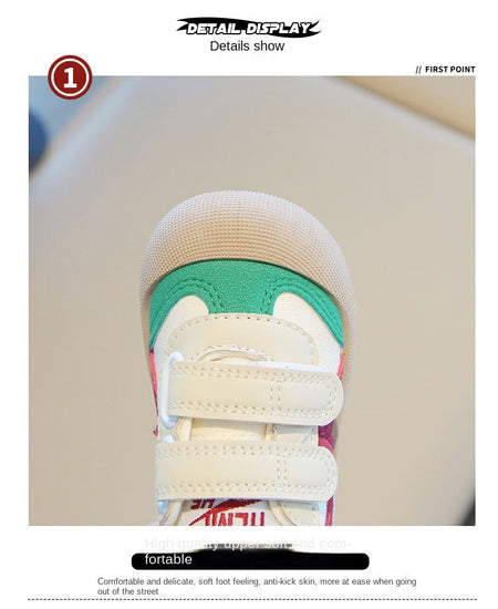 Spring and Autumn 2024 New Korean version of indoor girls canvas shoes soft-soled children's baby toddler shoes children's shoes