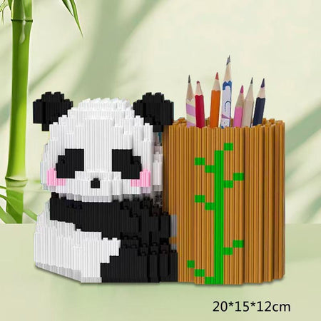 Capybara Building Block Pen Holder Multi-Function Desk Organizer for Office Supplies Cosmetics Birthday Gift Desktop Decoration