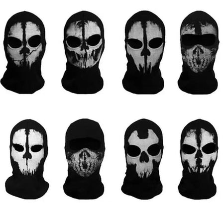 Halloween new mask Black Mask Balaclava Beanies Hats Men Ghost Skull Full Face Warmly Mask Hood Beanie Ggorros Hombre Casquette