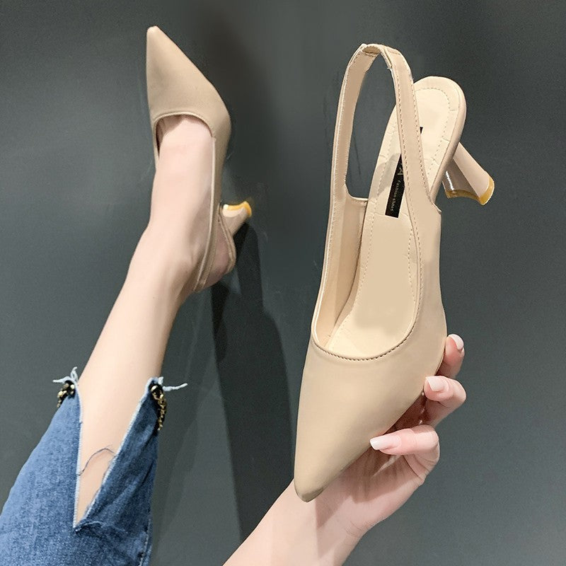 2024 Summer Casual Fashion Pointed Toe Stiletto Sandals New Sexy Elegant Banquet Comfortable High Heels Women's Shoes NO:001