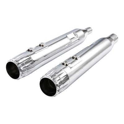 Motorcycle Slip On Mufflers Exhaust Pipes For Harley Street Glide Road King Electra Glide Ultra Limited FLTRX 2017-2022 2021 18