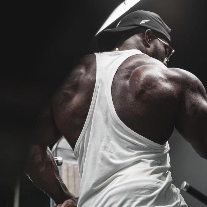Fitness Workout Shirt Men, Muscle Gym Stringer Vest, Bodybuilding Singlet, Fashion Breathable Durable Sleeveless Tank Top
