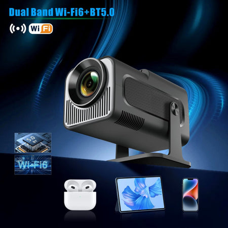 Salange HY320 MINI Android 11.0 Projector LED Beamer Home Cinema 300ANSI 720P WIFI Smart TV HD 1080P 4K Movie