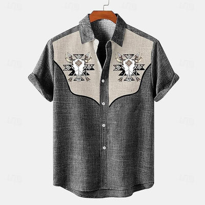 Men's Summer Hawaiian Casual Fashion Social Beach Style Short Sleeved Printed Loose Retro Vacation Shirt Camisas Estampadas
