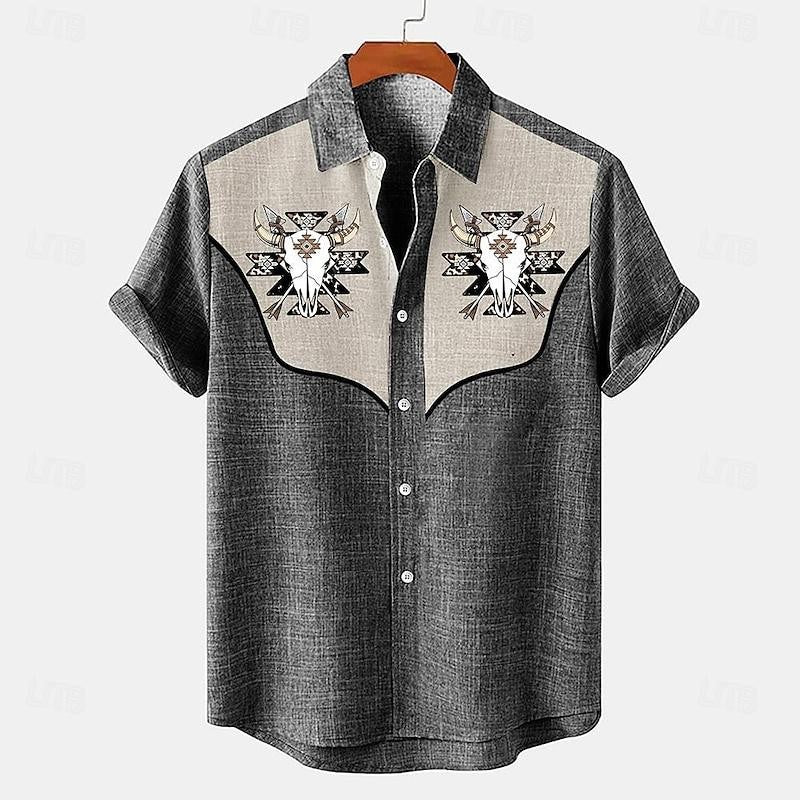 Men's Summer Hawaiian Casual Fashion Social Beach Style Short Sleeved Printed Loose Retro Vacation Shirt Camisas Estampadas