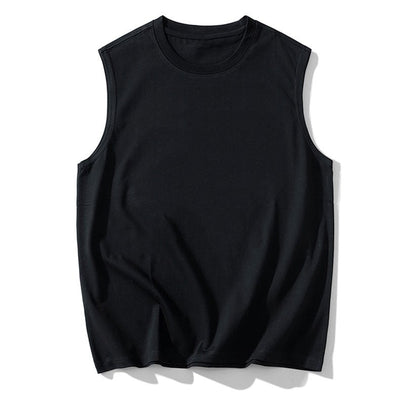 Men's Plus Size Vest Shirt 110-200KG Gym Workout Tummy Control Compression Tank Top Black Print Sleeveless Tee Fat Male Clothing