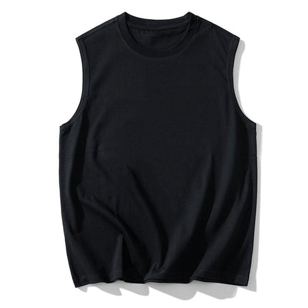 Men's Plus Size Vest Shirt 110-200KG Gym Workout Tummy Control Compression Tank Top Black Print Sleeveless Tee Fat Male Clothing