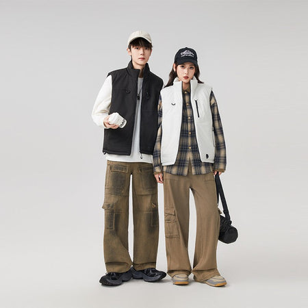 Couple Outdoor Fishing Casual Windproof Breathable Warm Vest Soft and Comfortable Winter Cold Proof Breathable Cotton Clothing