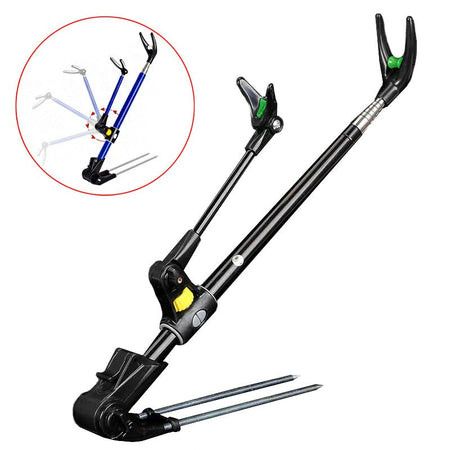 1.7M/2.1M/2.4M New Stainless Steel Thickened Telescopic Fishing Rod Bracket Fishing Rod Dual Purpose Bracket Fishing Rod Holder