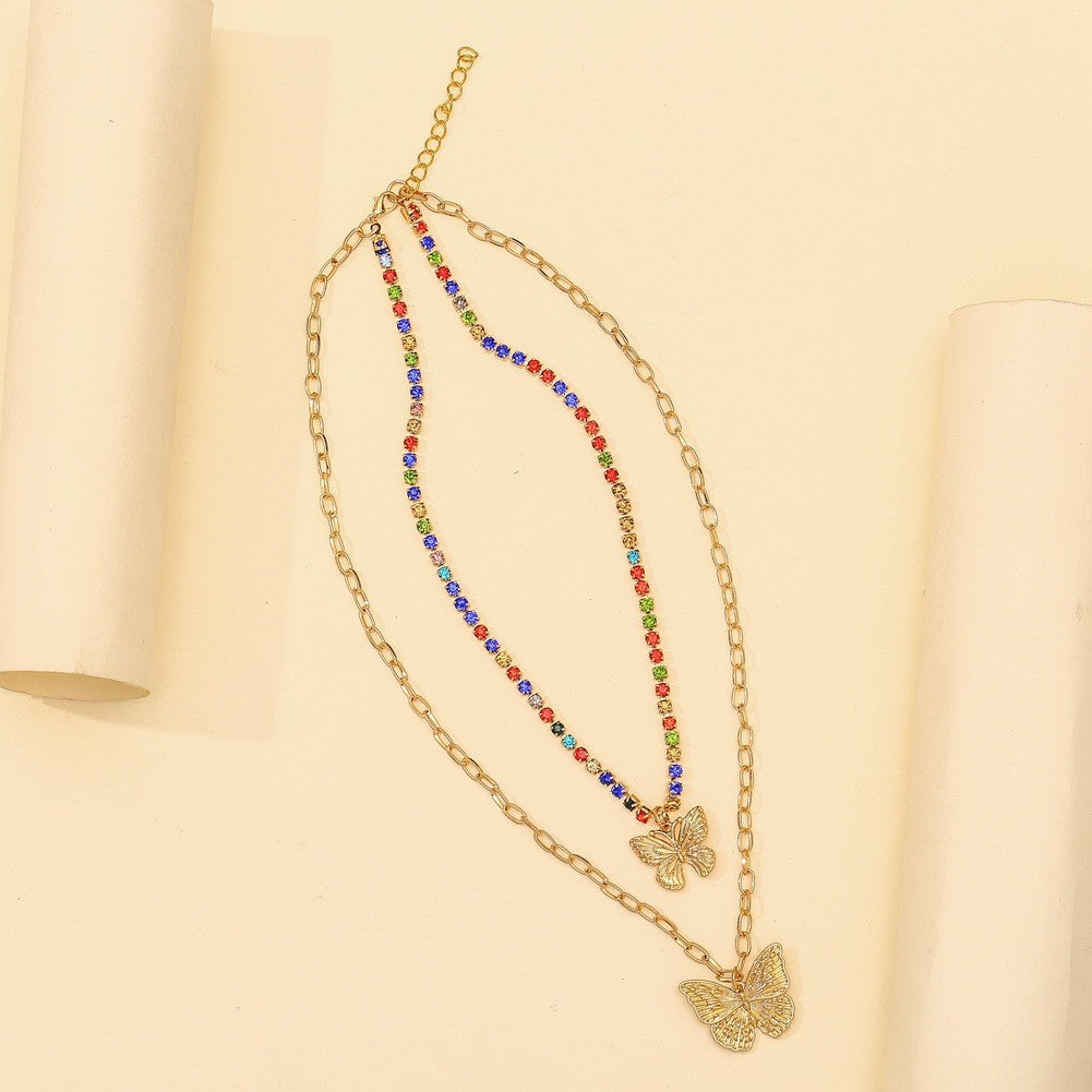 Vintage Butterfly Necklace Women Golden Stainless Steel Blade Snake Chains Aesthetic Charms Choker Women jewelry Gift To Mujer
