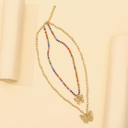 Vintage Butterfly Necklace Women Golden Stainless Steel Blade Snake Chains Aesthetic Charms Choker Women jewelry Gift To Mujer