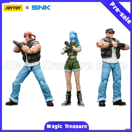 ?MT?JOYTOY 1/18 Action Figure SNK KOF'98UM Ikari Warriors Team Ralf Jones Clark Still Leona Heidern Toy Model Gift