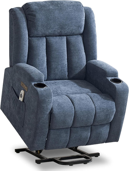Power Lift Recliner Chair for Elderly with Massage and Heat, Recliner Chairs for Adults, Upgraded Fabric Reclining Sofa Chair wi