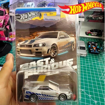 Hot Wheels Fast & Furious Hnr88 Series Alloy Car Model 1/64 Toyota Subaru Mitsubishi Simulation Cars Model Toy Boy Birthday Gift