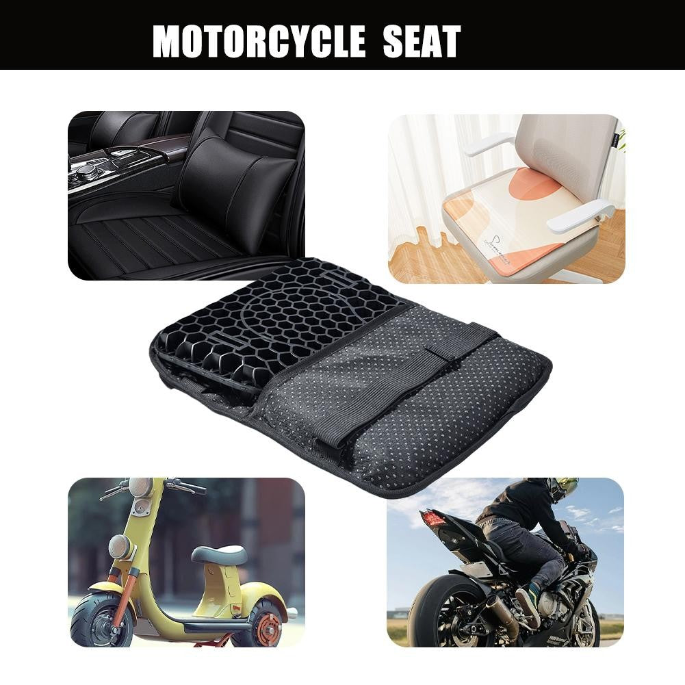 Pressure Relief Anti Slip Universal Comfortable Seat Cover Motorcycle Seat Cushion Gel Honeycomb Motorbike Accessories