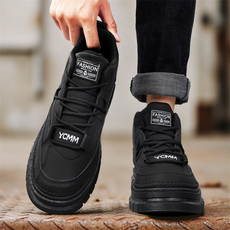 Men's boots four season high-top Joker thick-sole casual boots soft-sole non-slip comfort outdoor boots fashion youth work boots