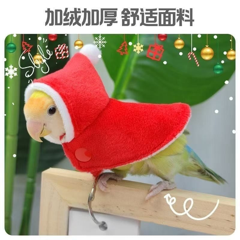 ???Winter Warm Outfit Christmas Theme Clothes Costume For Birdes Pet Bird Supplies Pet Bird Outdoor Clothing Bird Accessories ??