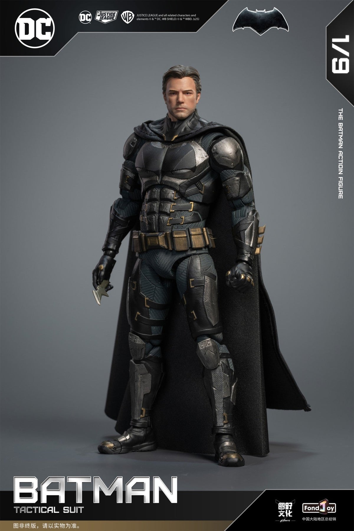 1/9 Original Fondjoy Bruce Wayne Batman Justice League Tactical Batsuit Action Figure Zack Snyder's Movie Detective Comics Toys