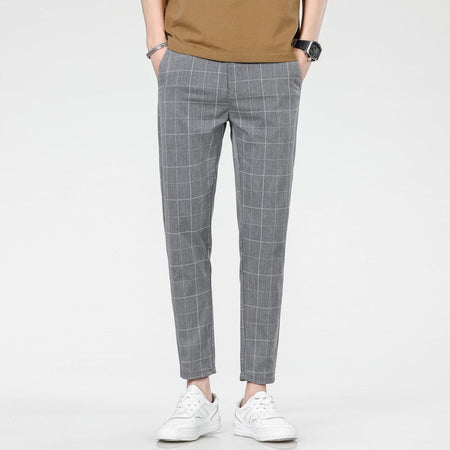 2024 Summer men's casual pants slim fit thin Korean version ice silk pants Jinlun sports pants straight tube quick drying pants