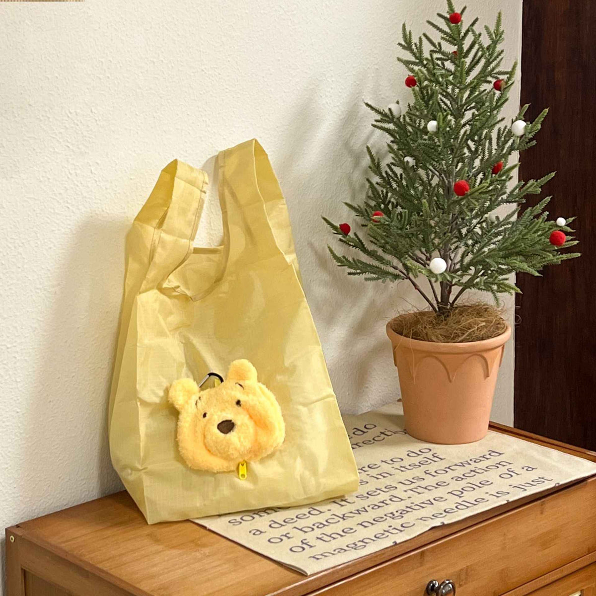 Disney Winnie the Pooh Foldable Shopping Bags Cartoon Cute Environmental Protection Bags for Travel Storage Bag Small Gift