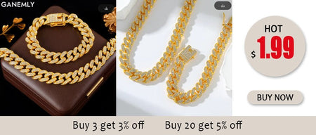 GANEMLY 316L Stainless Steel Metal Chain Necklace Bracelet Set For Women New Punk Collar Chokers Waterproof Jewelry Femme Gift