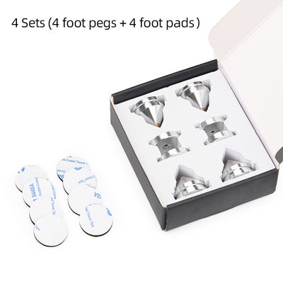 ERUMPENT 4PCS HiFi Speaker Stand Feet Foot Pad High Quality Shock-absorbing Pins Aluminium Alloy Metal Foot Pads for Sound Box