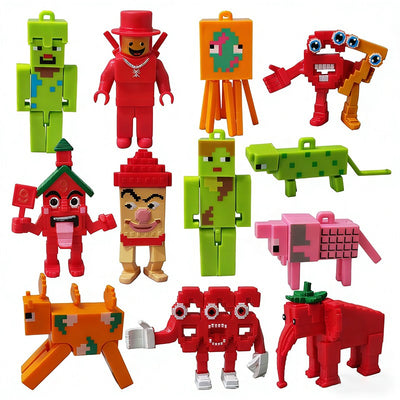 Set Steal A Brainrot W Or L Figure Toy Cartoon 77 67 Job Action Figures Strawberry Elephant Model PVC Decoration Doll Kids Gift