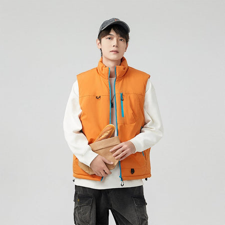 Couple Outdoor Fishing Casual Windproof Breathable Warm Vest Soft and Comfortable Winter Cold Proof Breathable Cotton Clothing