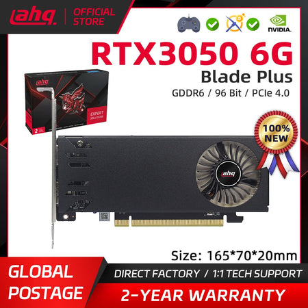 AHQ RTX 3050 6GB GDDR6 LP Graphics Card Low Profile GPU NVIDIA Industrial Mini ITX SFF IPC Micro Server Tower HTPC 100% New