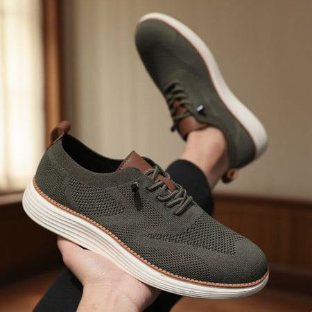 Men Casual Walking Shoes Breathable Mesh Knit Sneakers Hot Selling Bestselle Lightweight Non-slip Flat Lace Up Running Shoes Men