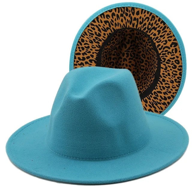 QBHAT Two-color Fedora Hat Women Men Wide Brim Felt Jazz Hat Ladies Party Top Cap Patchwork Chapeau Sombreros De Mujer 50 Colors