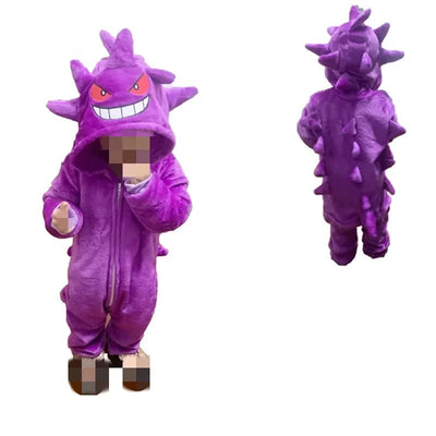 TAKARA TOMY Pokemon Jigglypuff Pikachu Gengar Snorlax Onesie Kigurumi Kids Cosplay Bulbasaur Halloween Pijama Anime Pajamas
